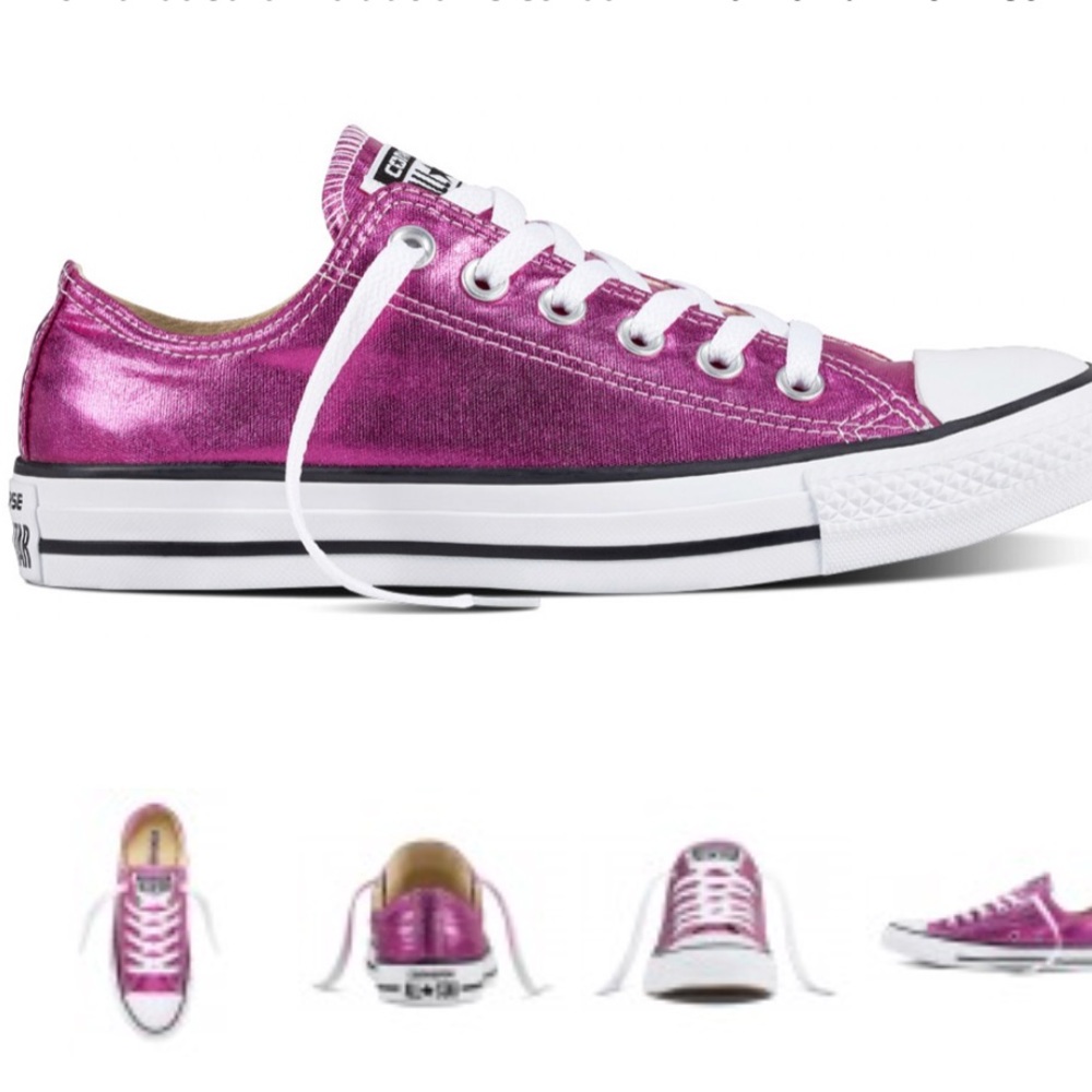 Metallic hot pink converse